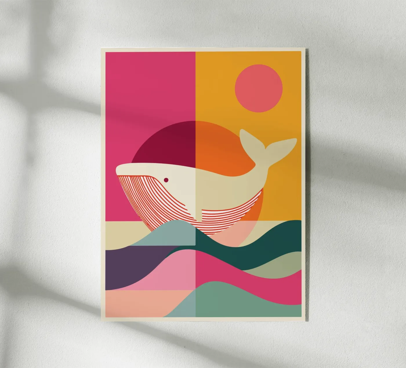 Whale and Sun Acryl-Glas von Gaite