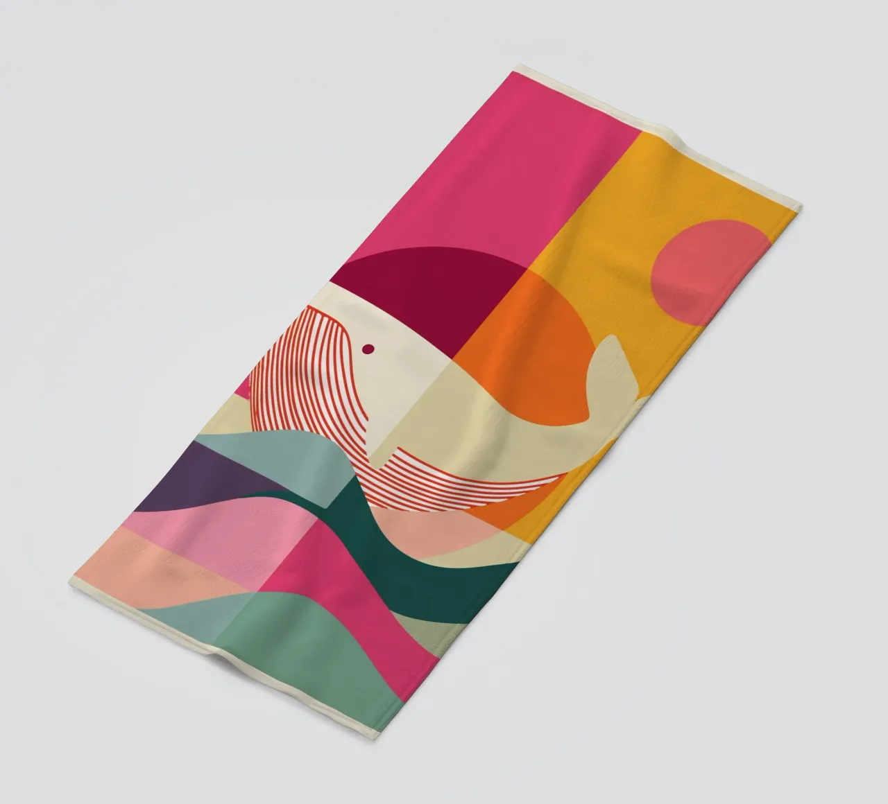 Balena e sole telo mare da Gaite