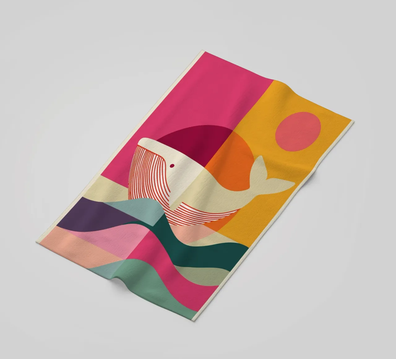 Balena e sole telo mare da Gaite