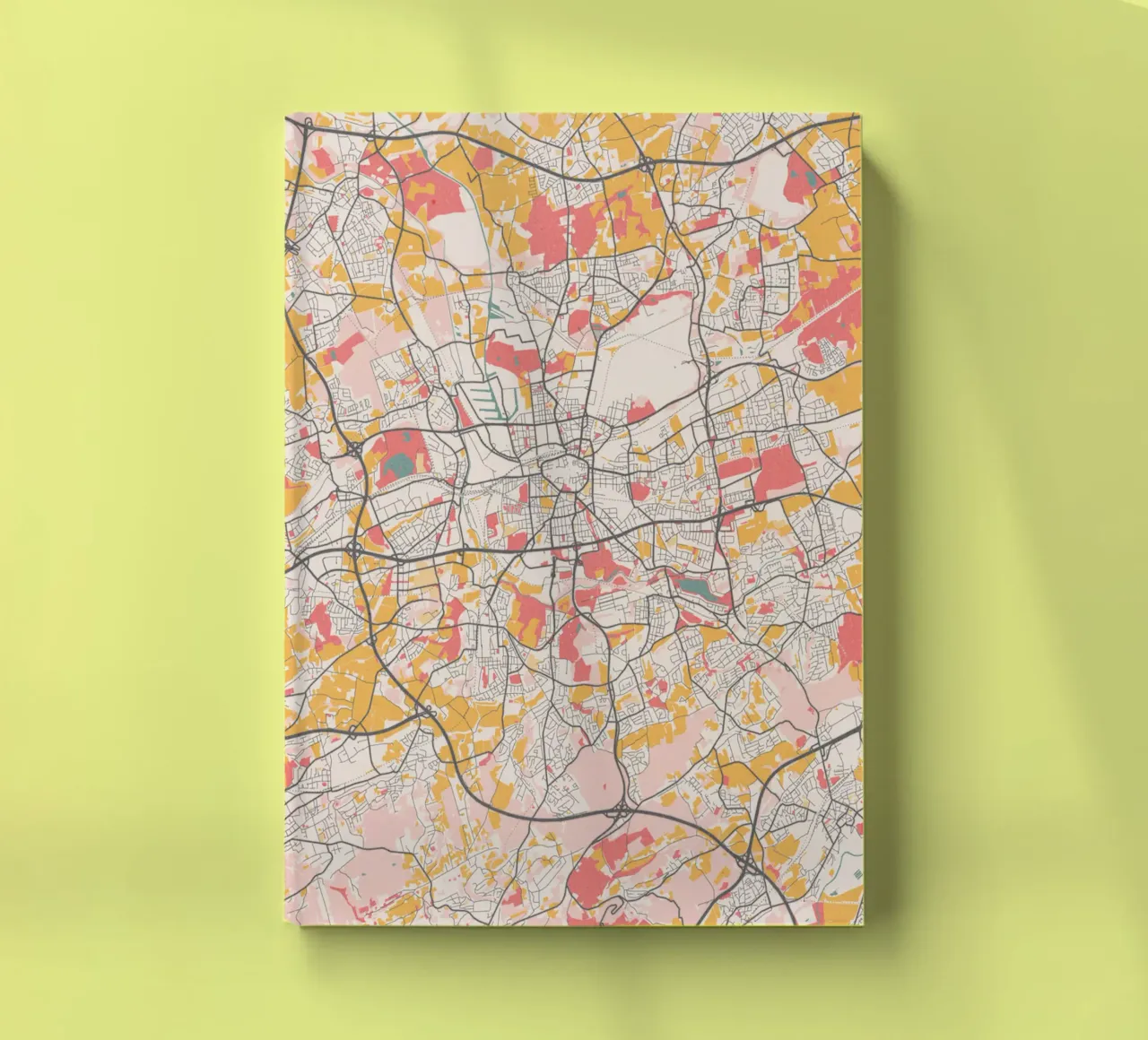 Dortmund City Map - Stylish Art Print | FineArt Print notebook by MOOODZART