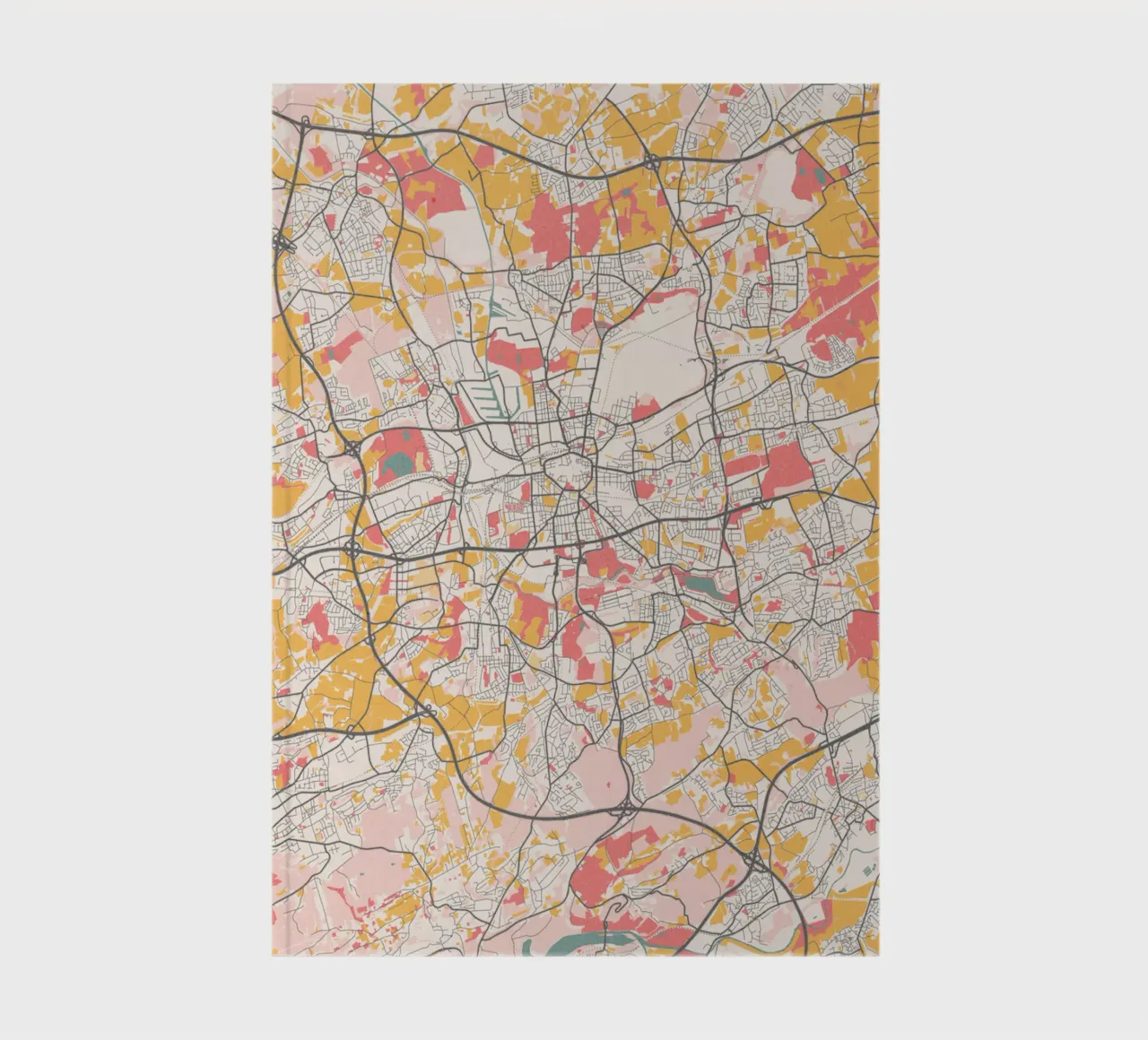 Dortmund City Map - Stylish Art Print | FineArt Print notebook by MOOODZART