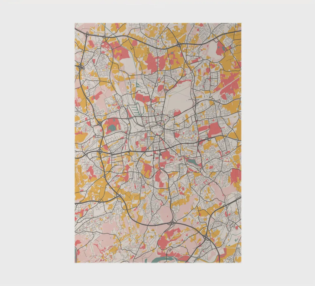 Dortmund City Map - Stylish Art Print | FineArt Print notebook by MOOODZART