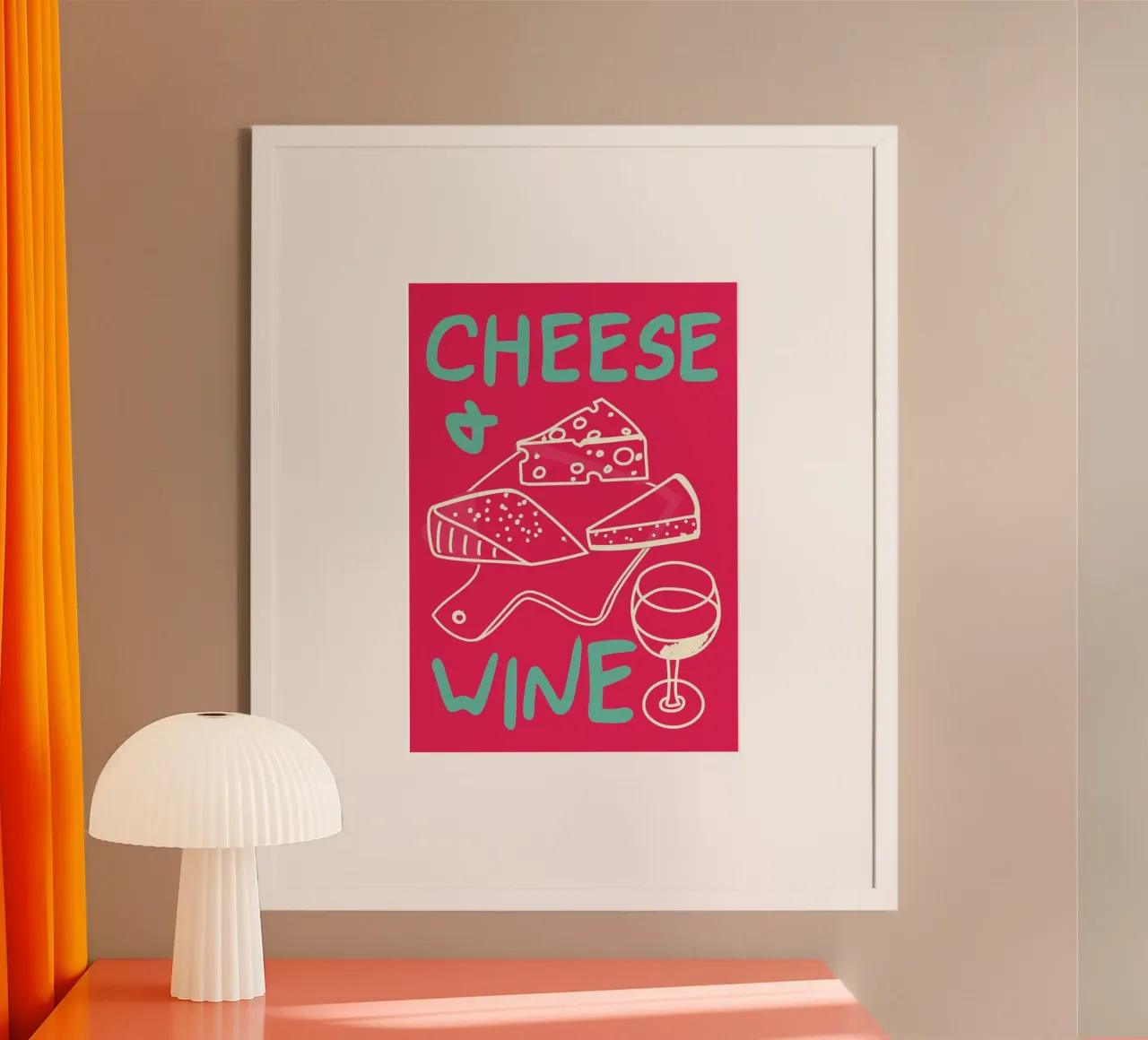 Formaggio e vino poster da WallChart