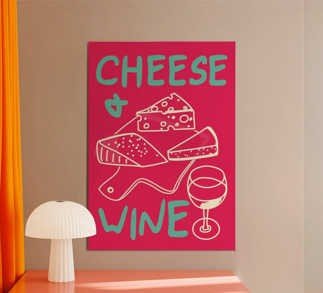 Formaggio e vino poster da WallChart