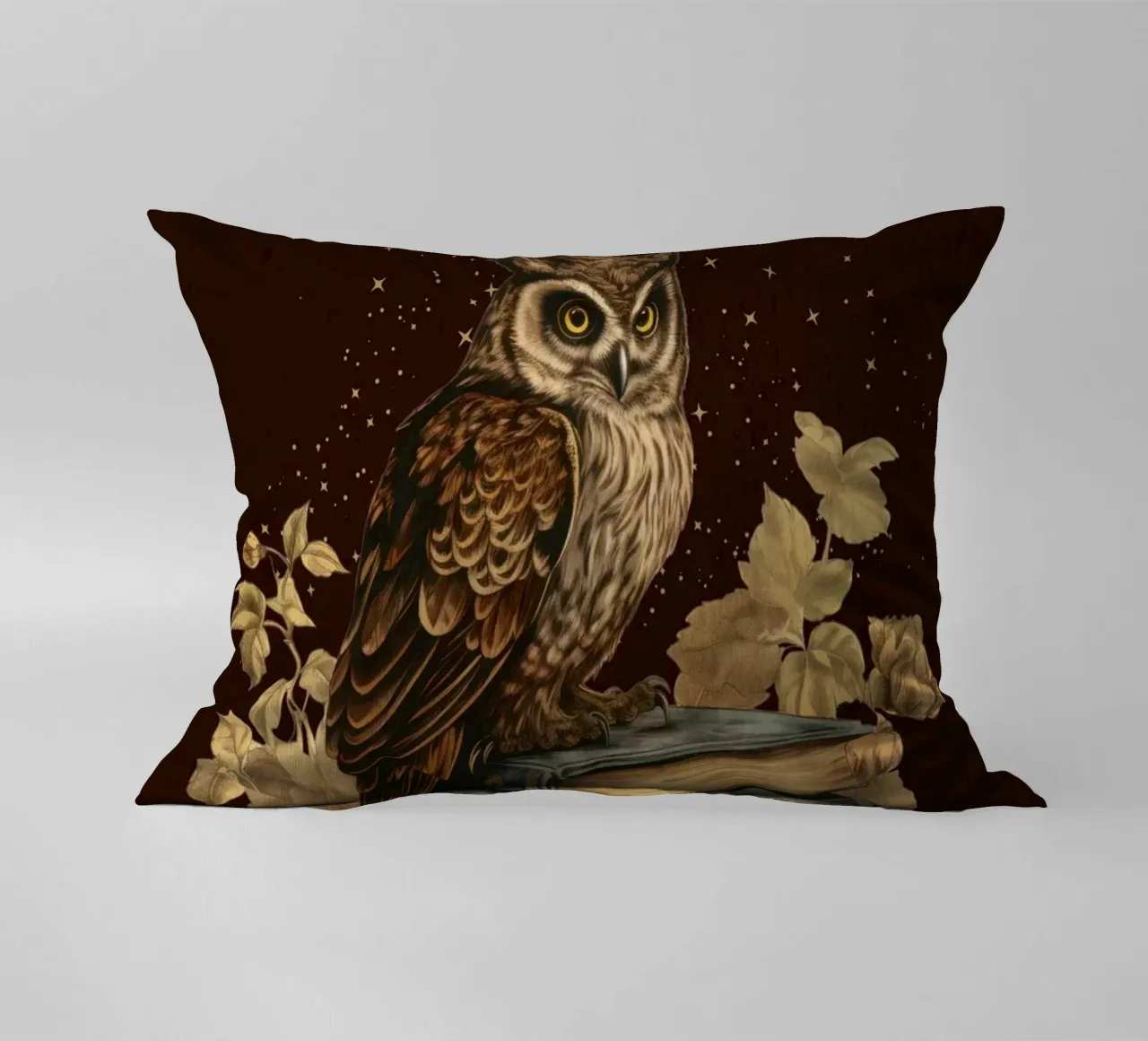 Gufo e libri cuscino da Luna & Noctua