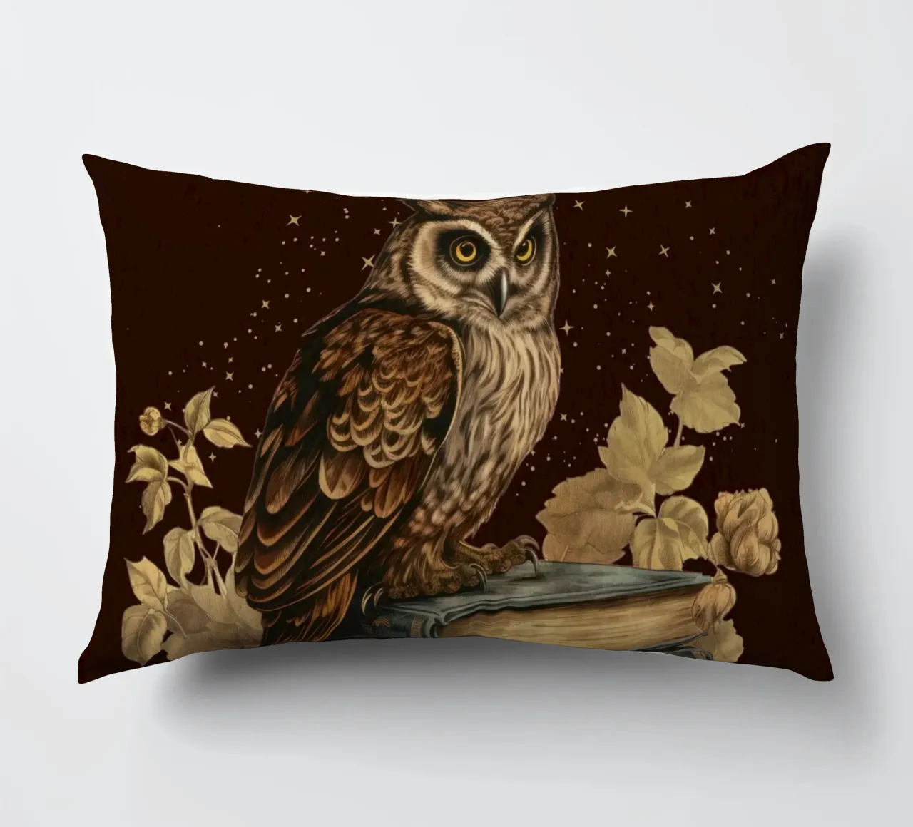 Gufo e libri cuscino da Luna & Noctua