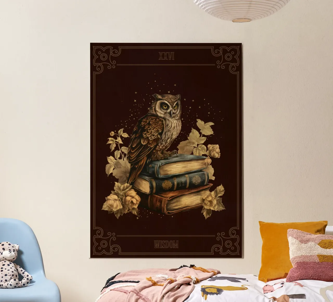 Gufo e libri carta hahnemühle da Luna & Noctua