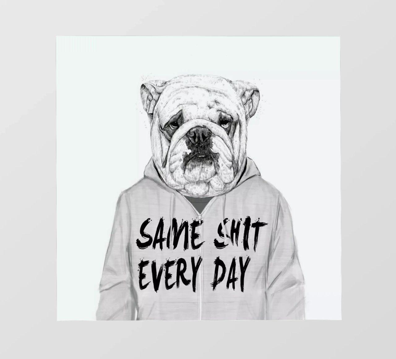 Same shit every day lámina retroiluminada de Balazs Solti