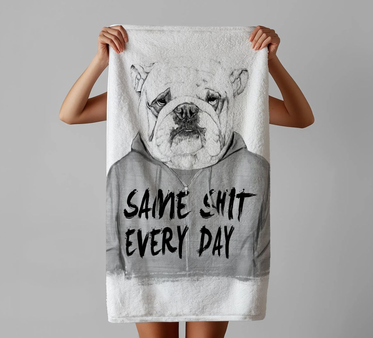 Same shit every day toalla de baño de Balazs Solti
