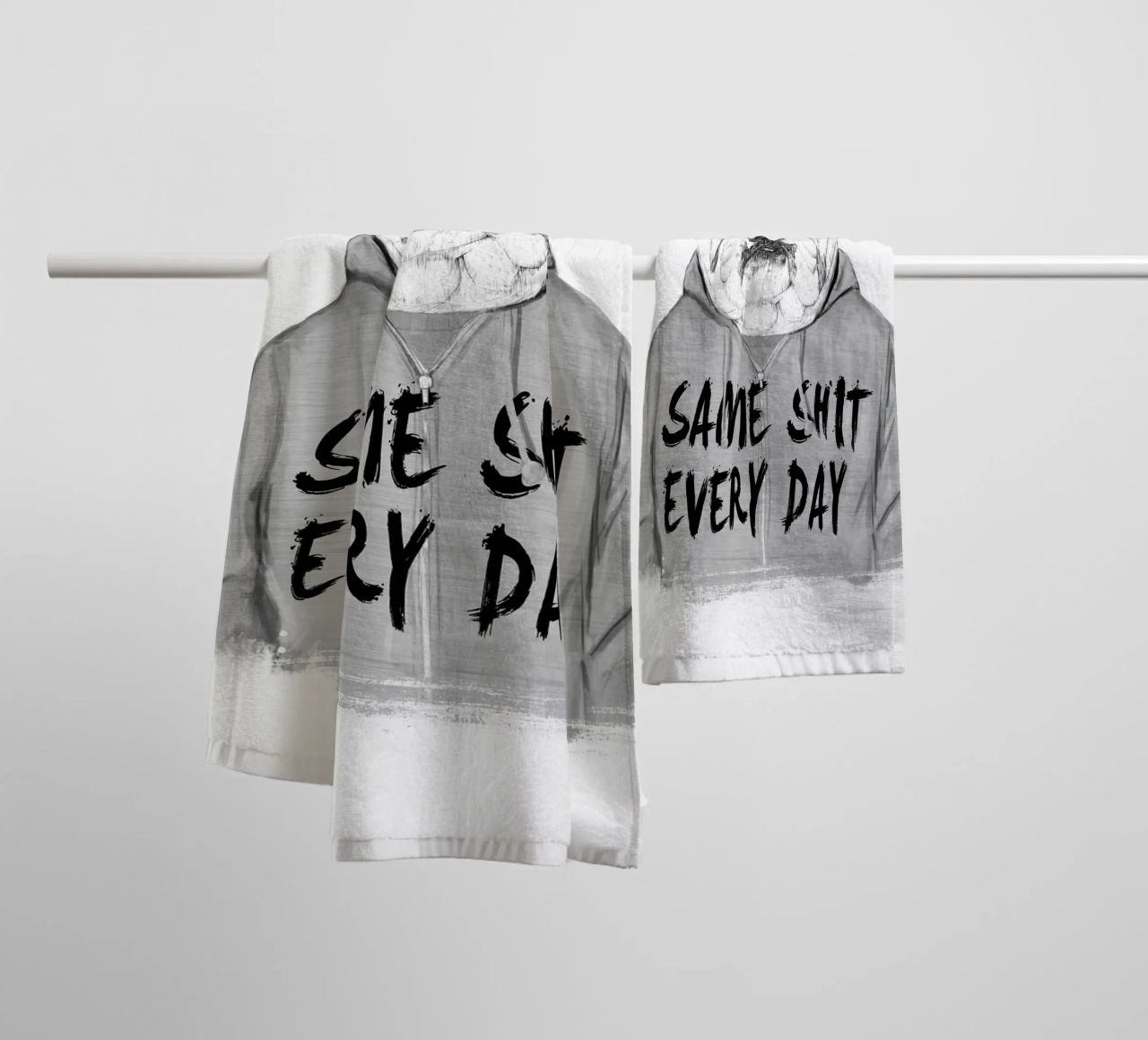 Same shit every day toalla de baño de Balazs Solti