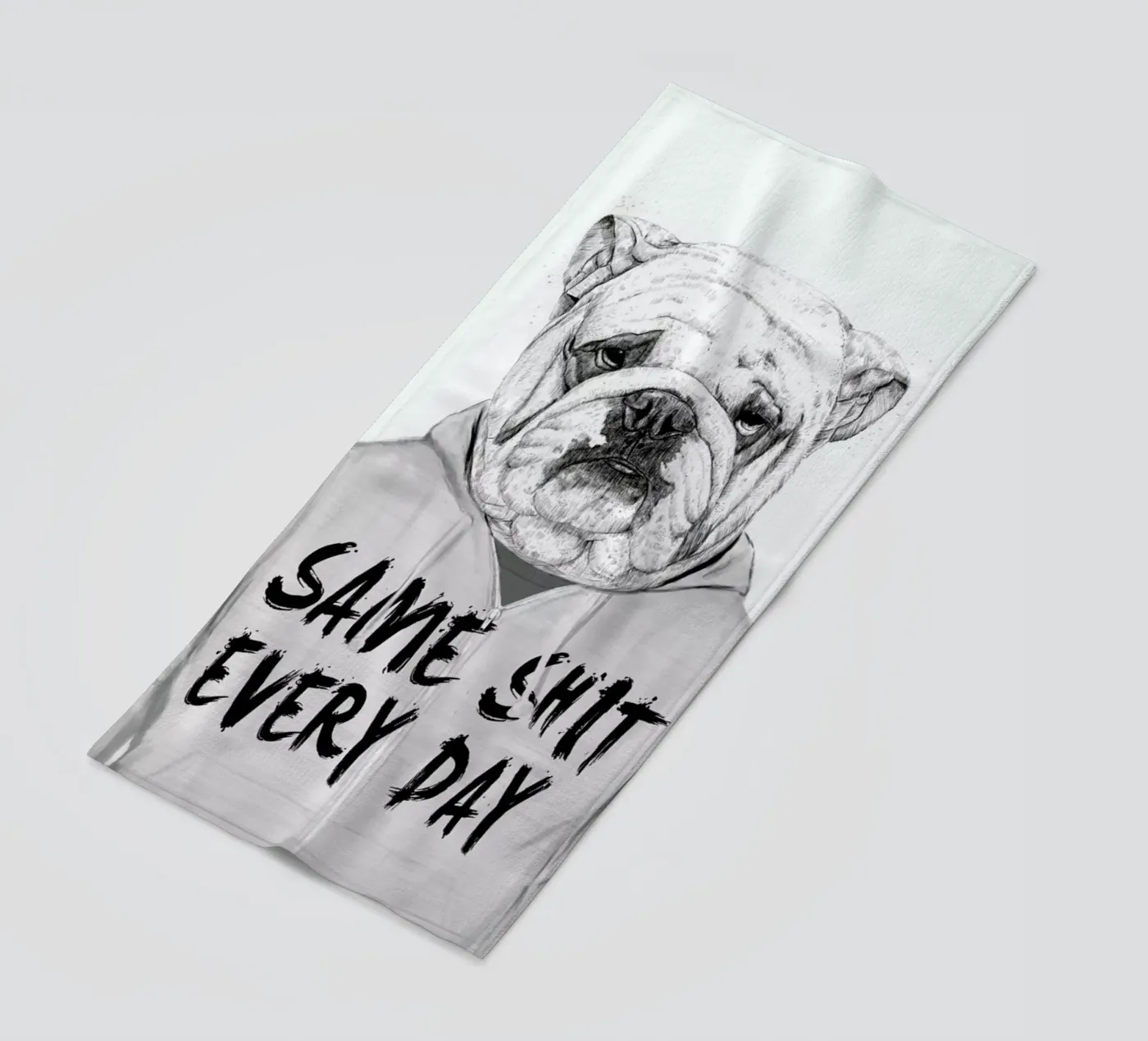Same shit every day Strandtuch von Balazs Solti