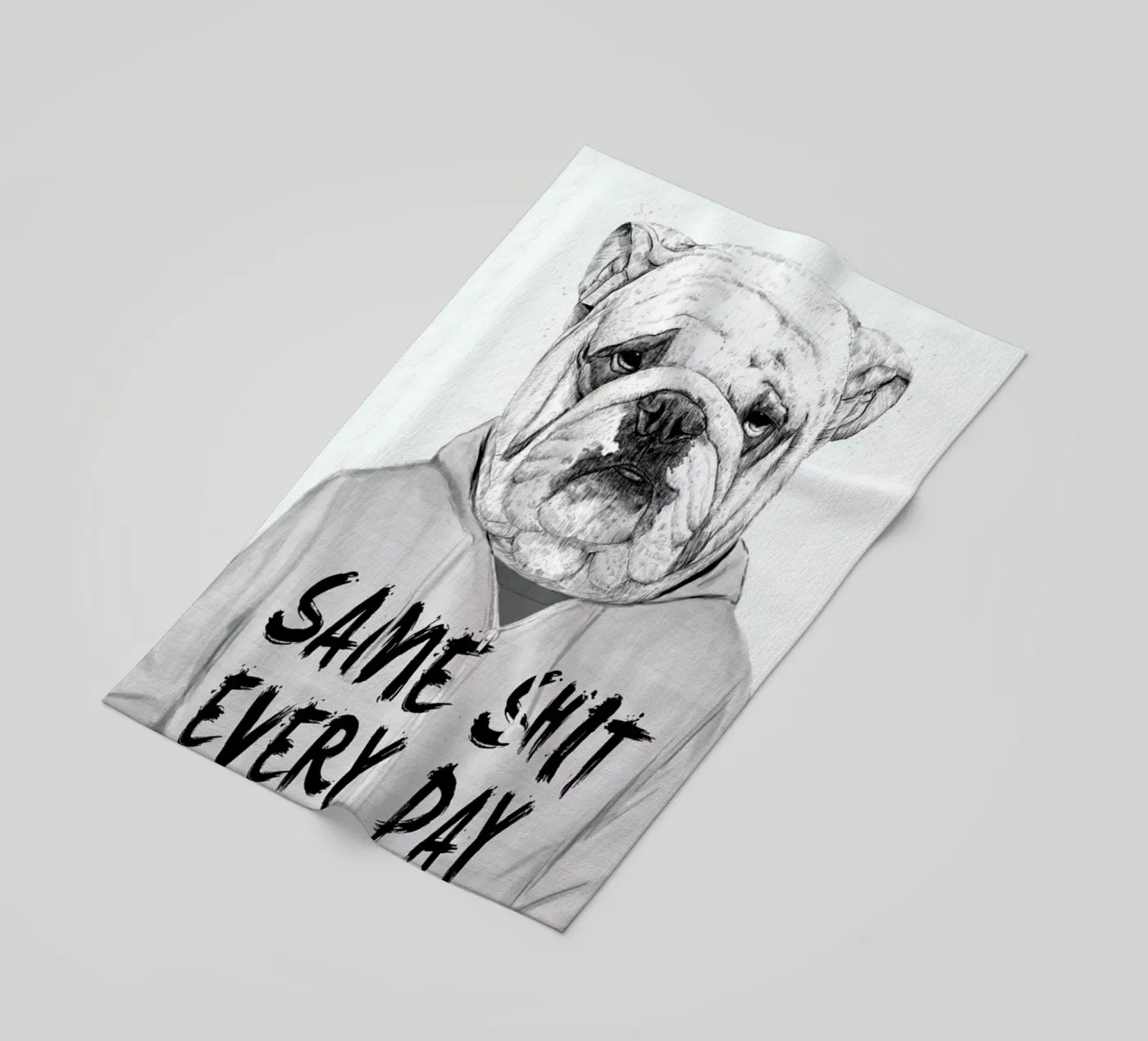 Same shit every day Strandtuch von Balazs Solti