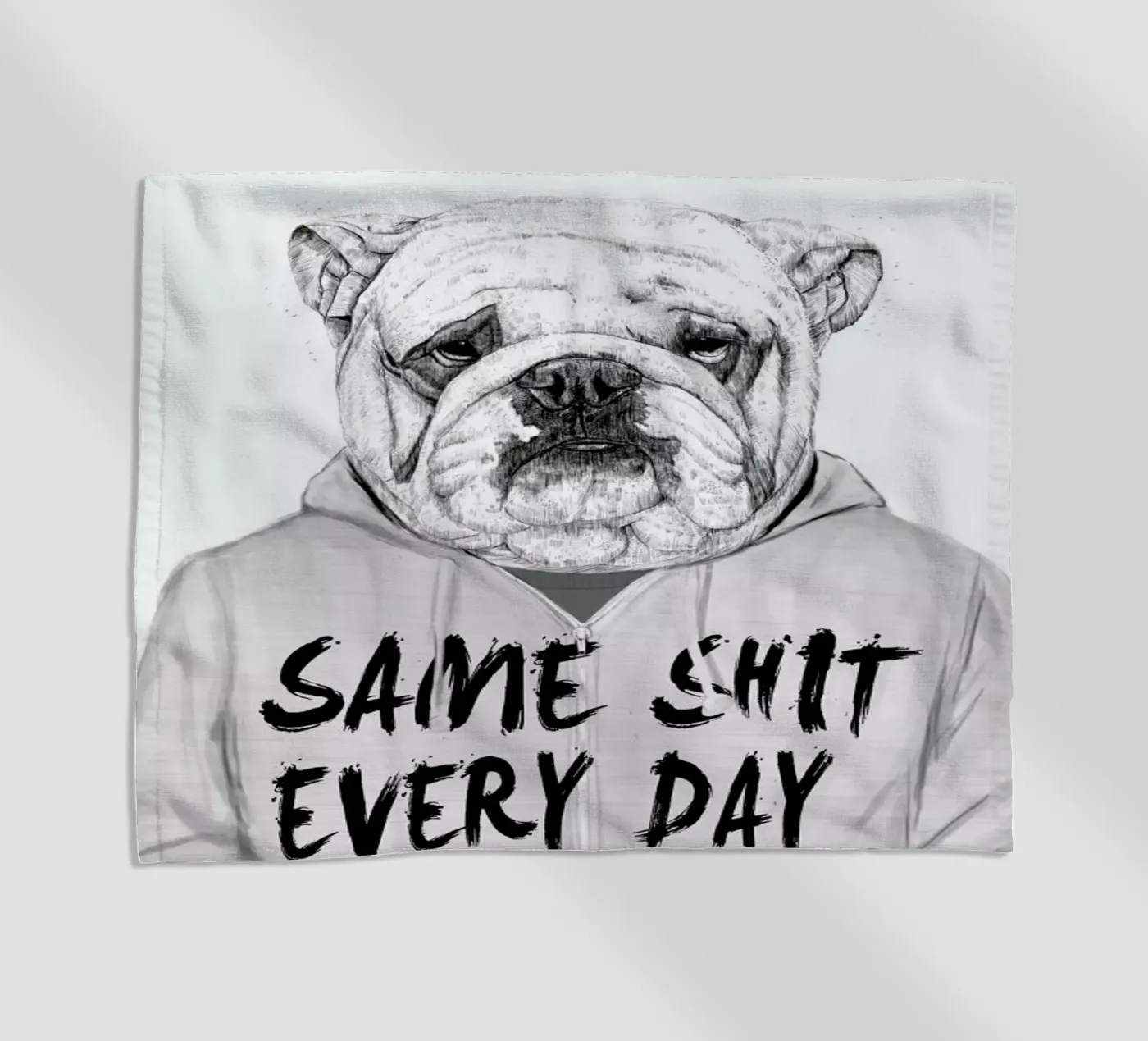 Same shit every day Strandtuch von Balazs Solti