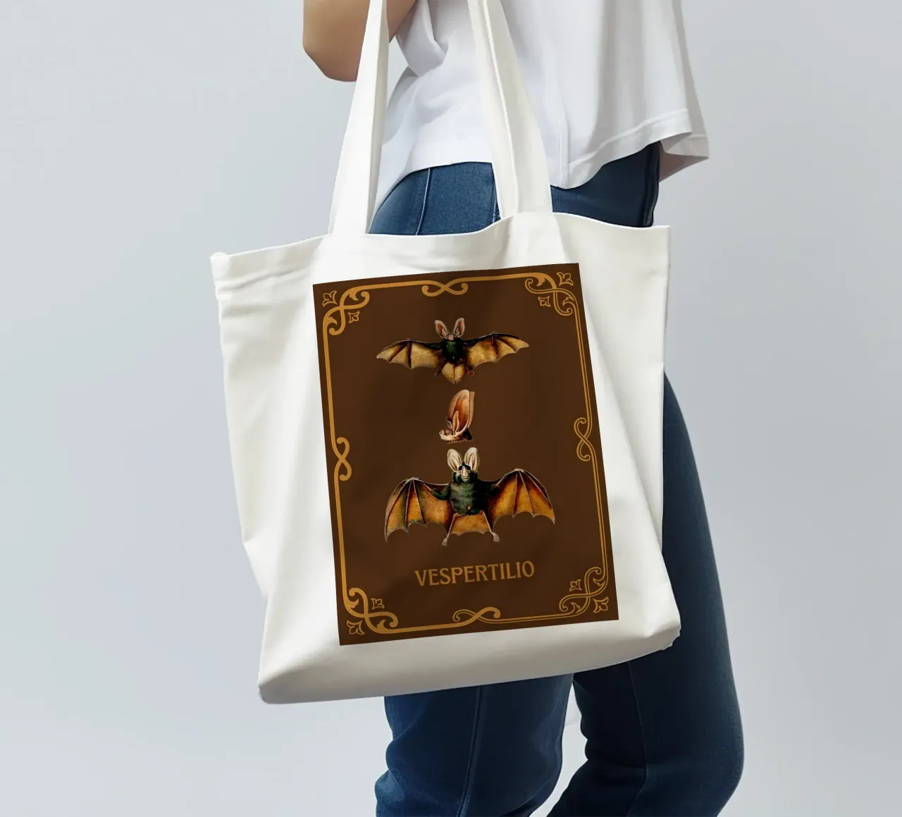 Pipistrello borsa in juta da Luna & Noctua