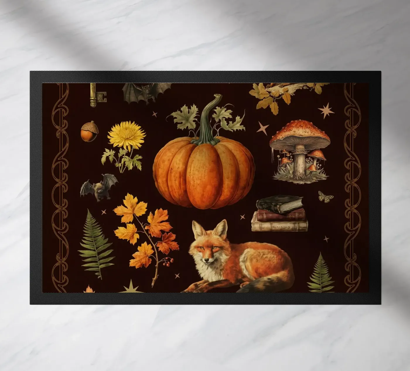 Herfst collage deurmat van Luna & Noctua