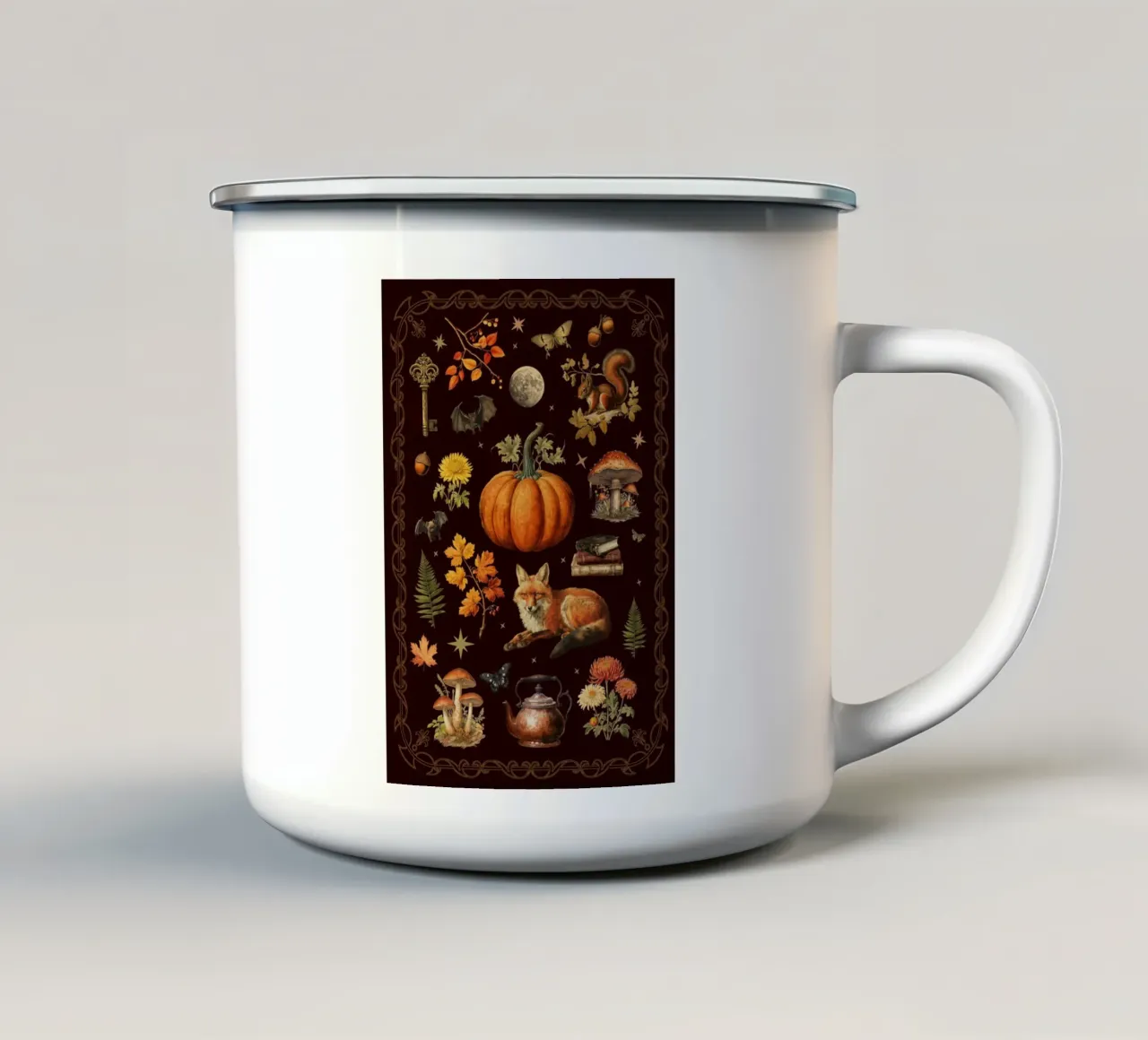 Collage autunnale tazza in smalto da Luna & Noctua