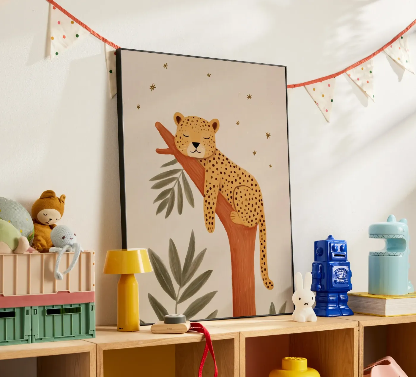 Sleeping Leopard forex plate by Lille Verden