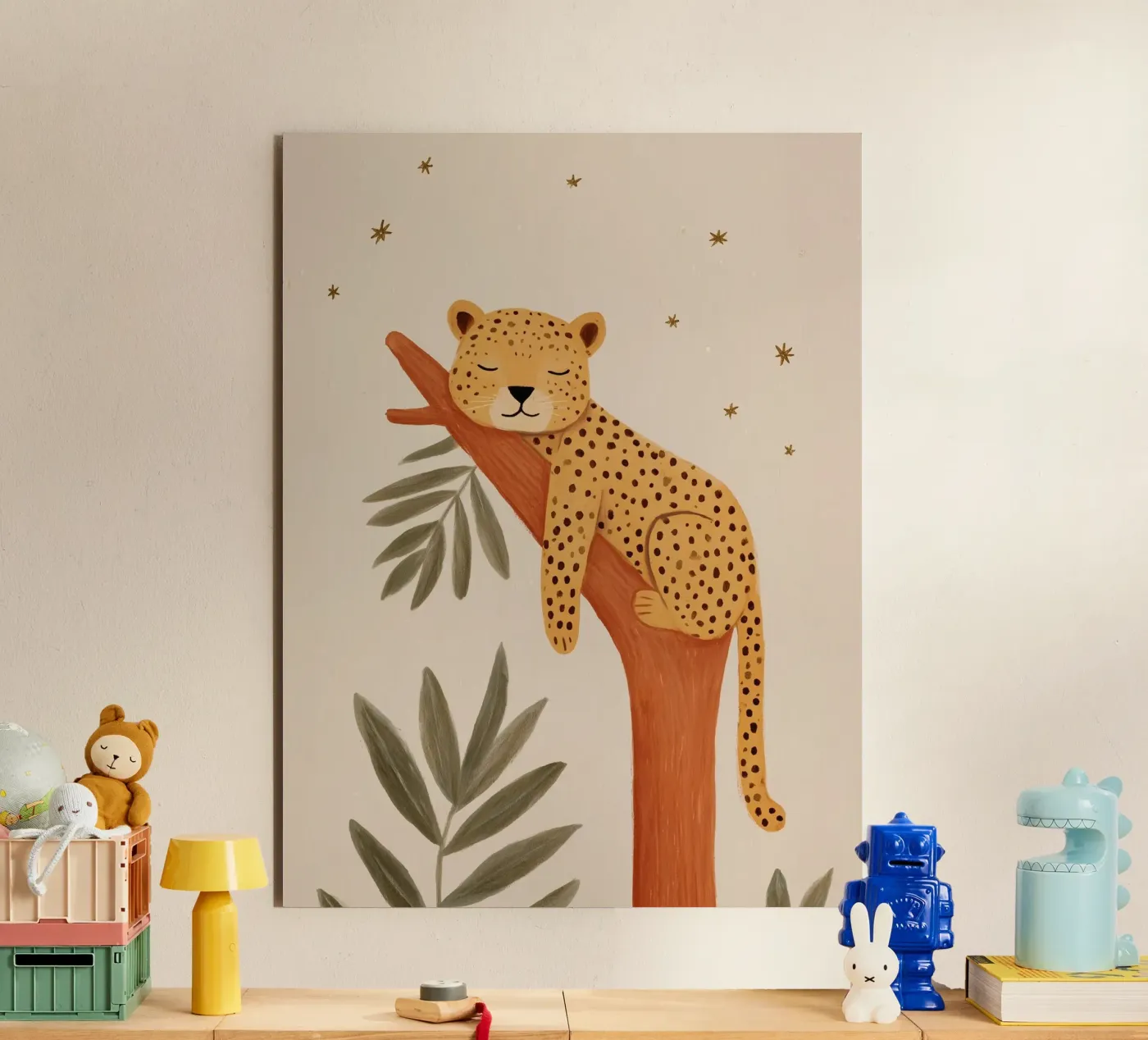 Sleeping Leopard forex plate by Lille Verden