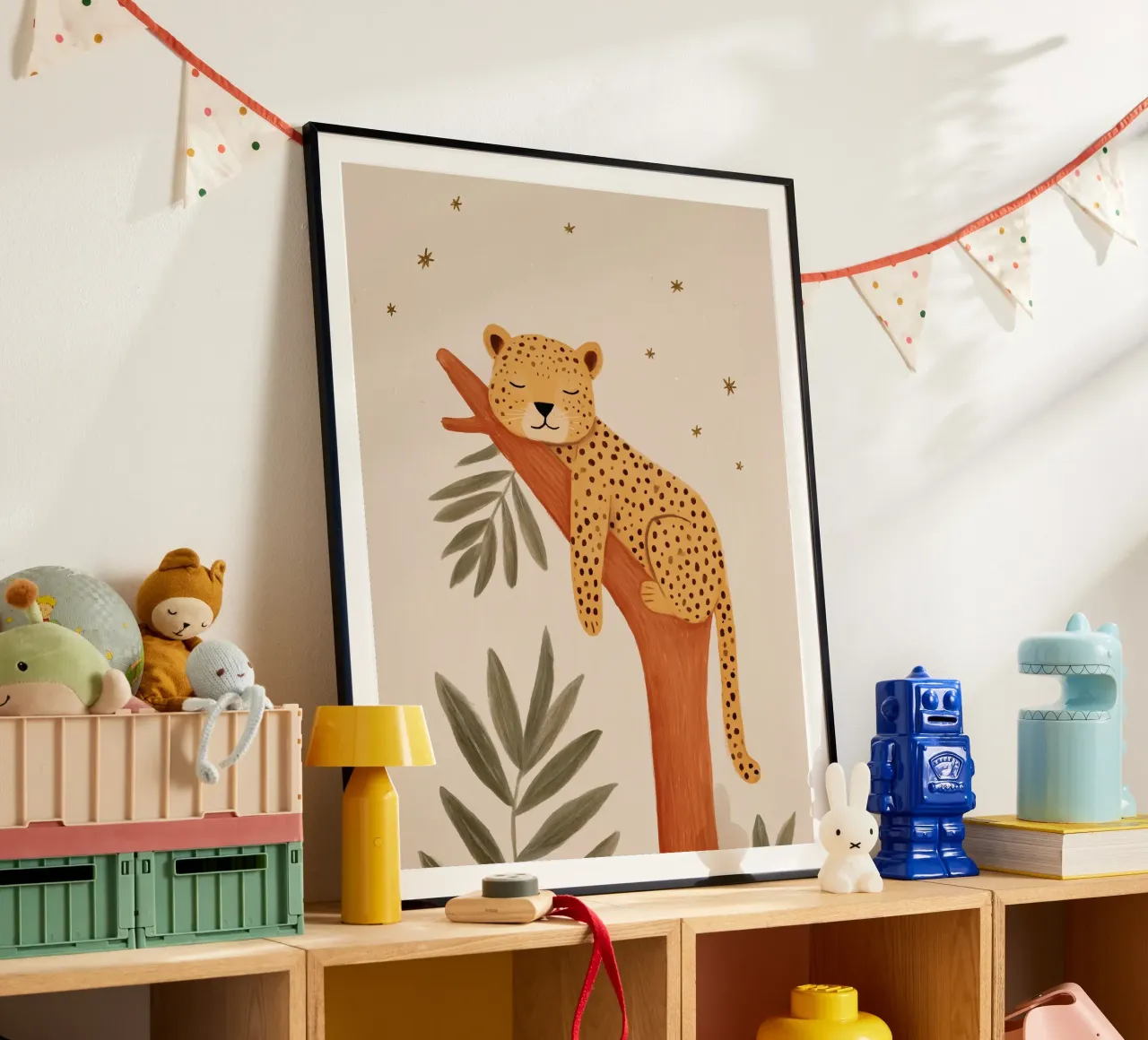 Sleeping Leopard poster by Lille Verden