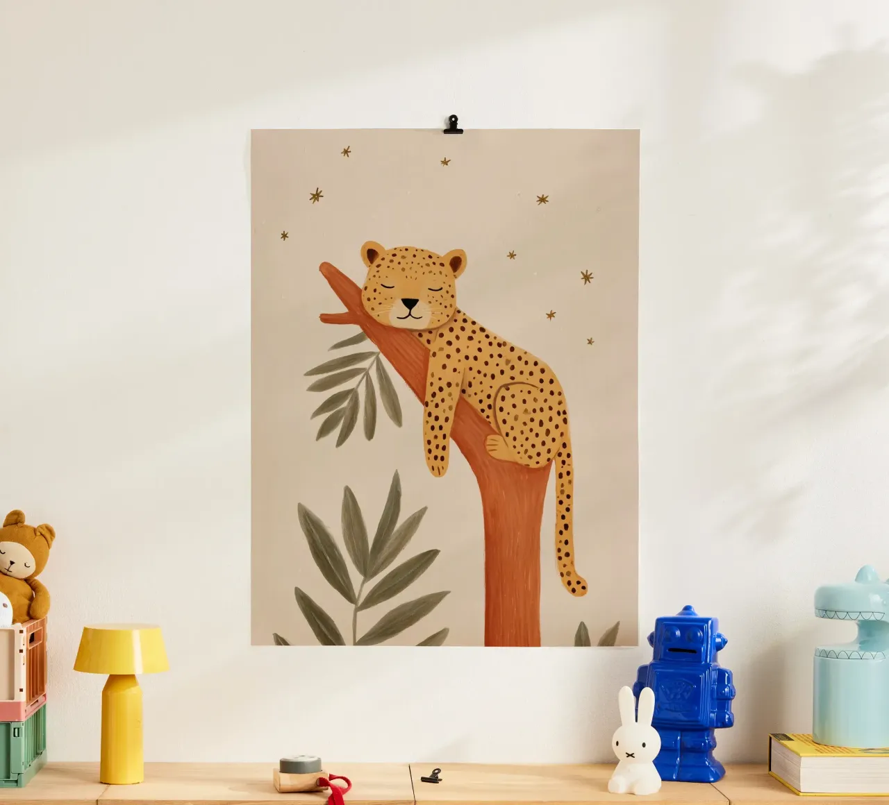 Sleeping Leopard poster by Lille Verden