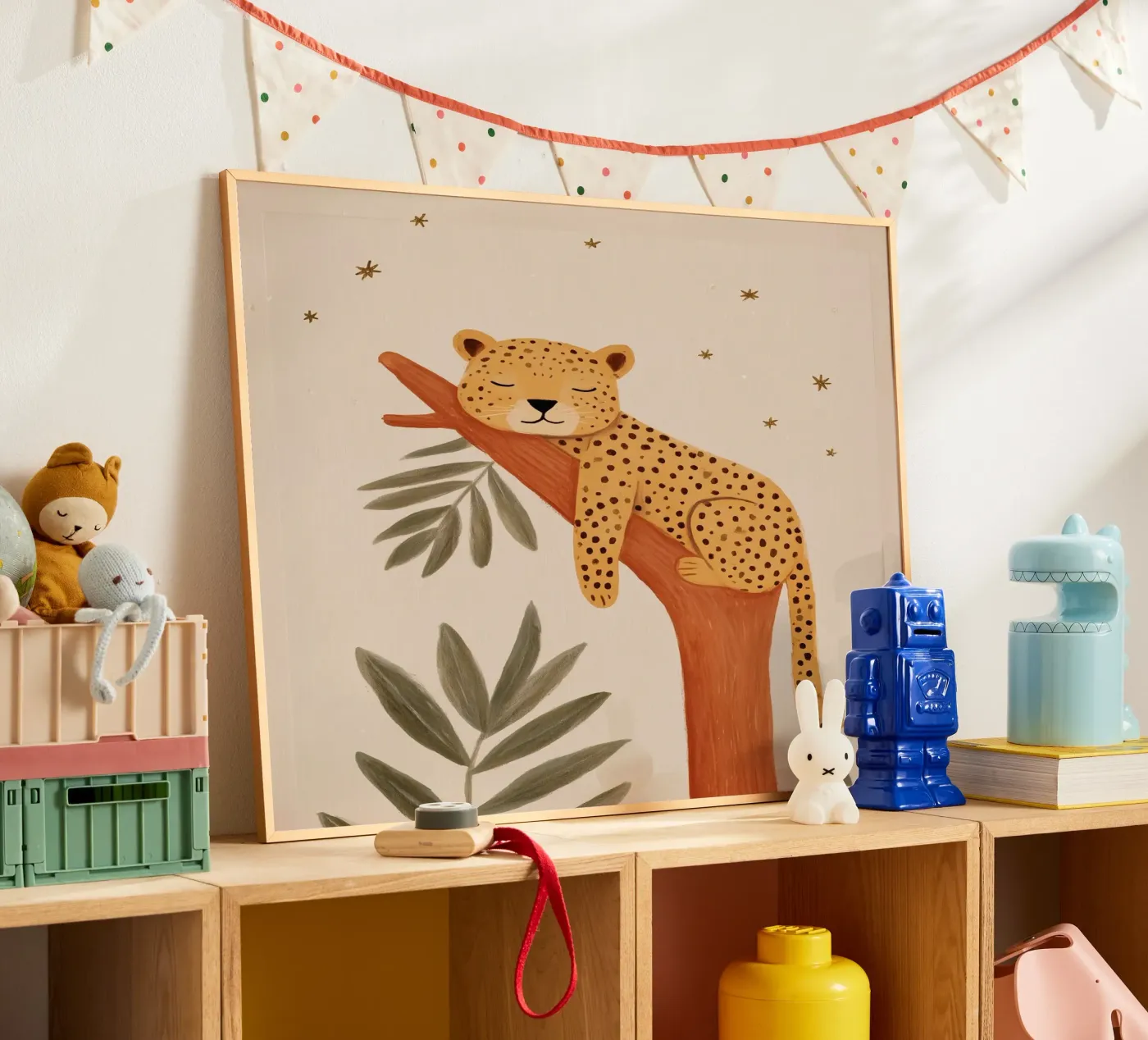 Sleeping Leopard poster by Lille Verden
