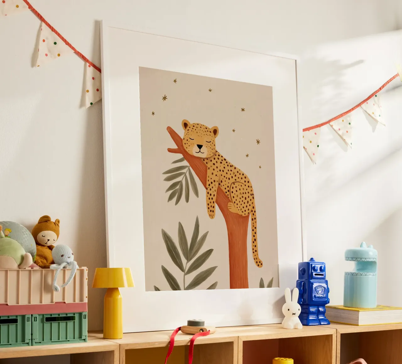 Sleeping Leopard poster by Lille Verden