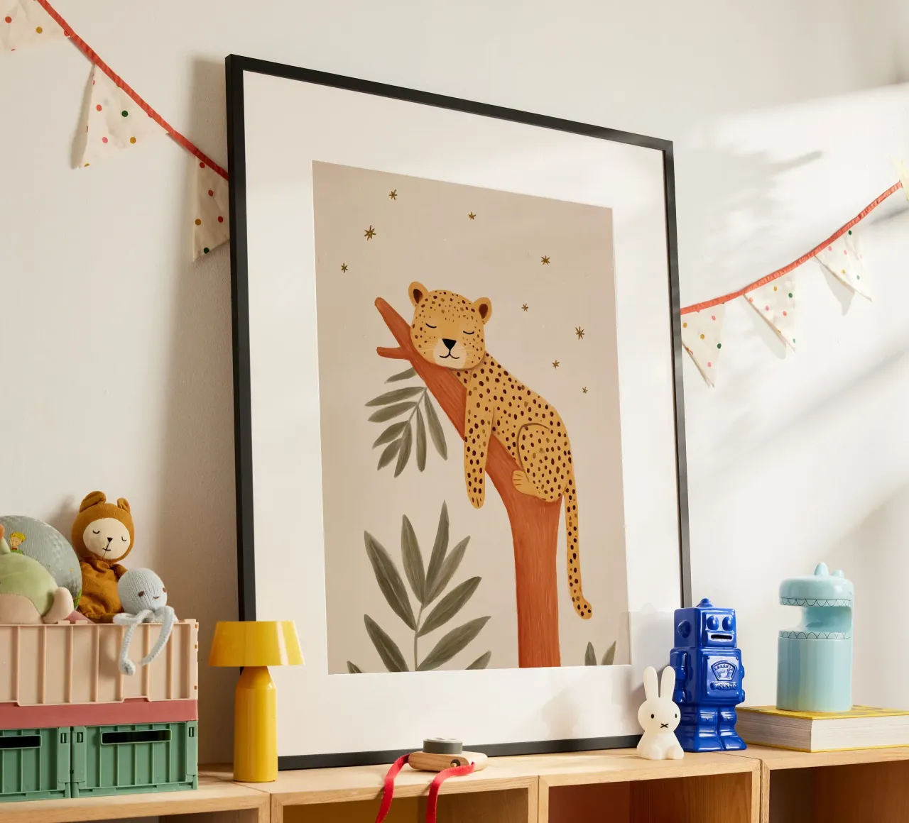 Sleeping Leopard poster by Lille Verden