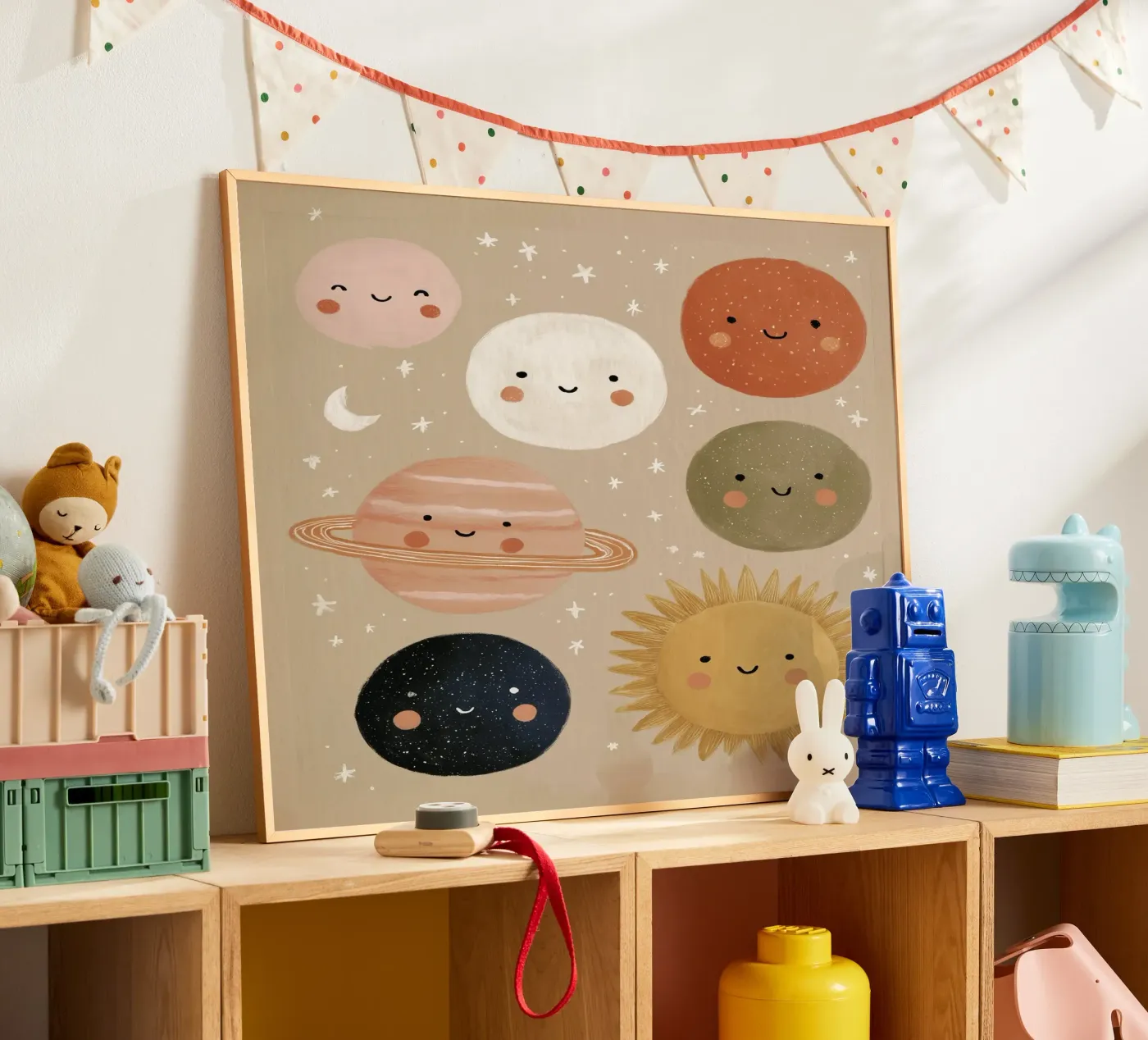 Cute Planets poster by Lille Verden