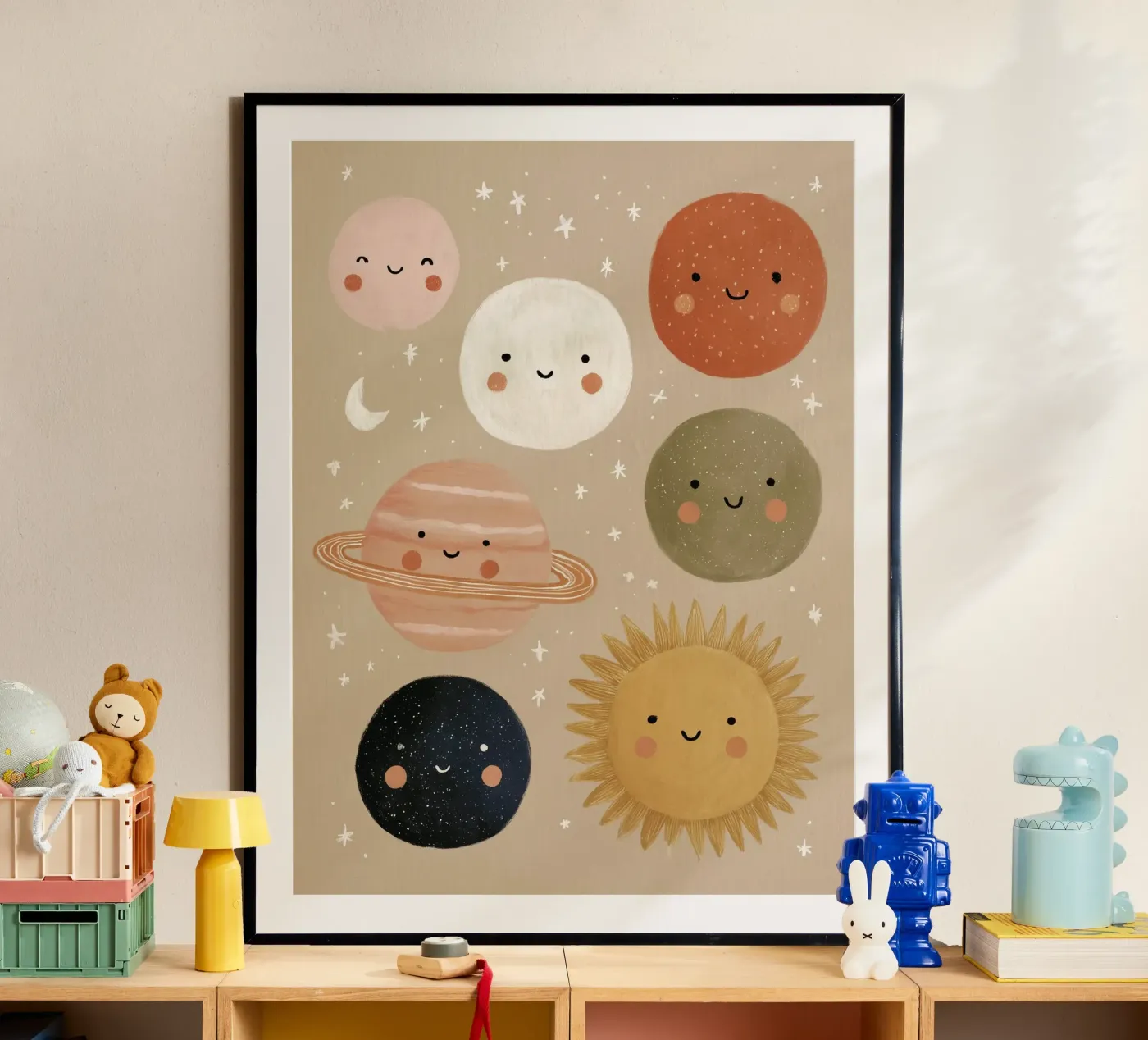 Cute Planets poster by Lille Verden