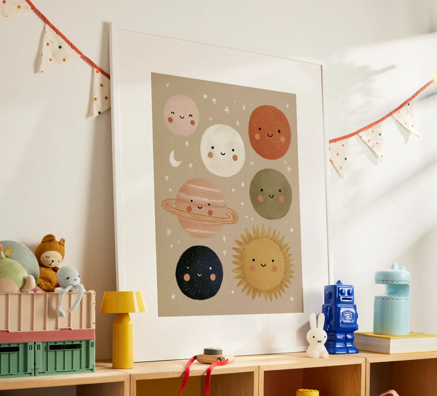 Cute Planets poster by Lille Verden