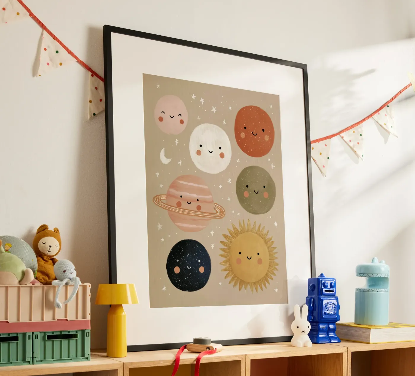 Cute Planets poster by Lille Verden