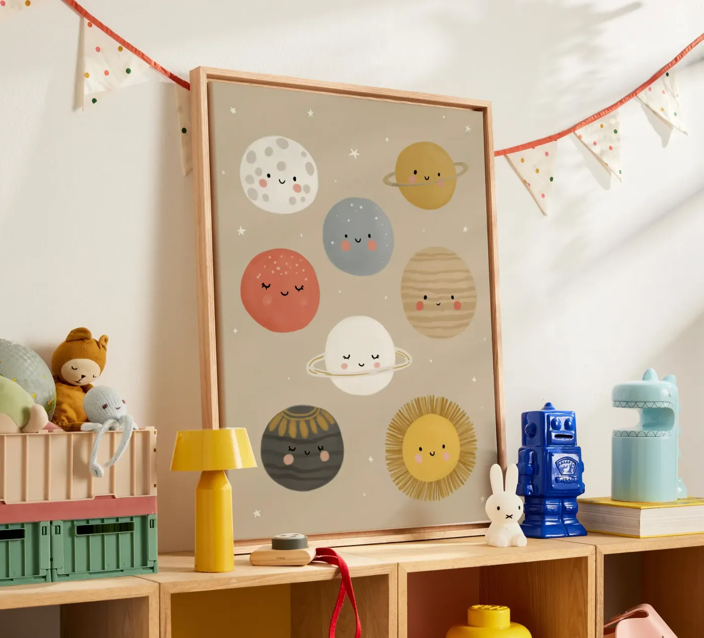 Cute Planets canvas by Lille Verden