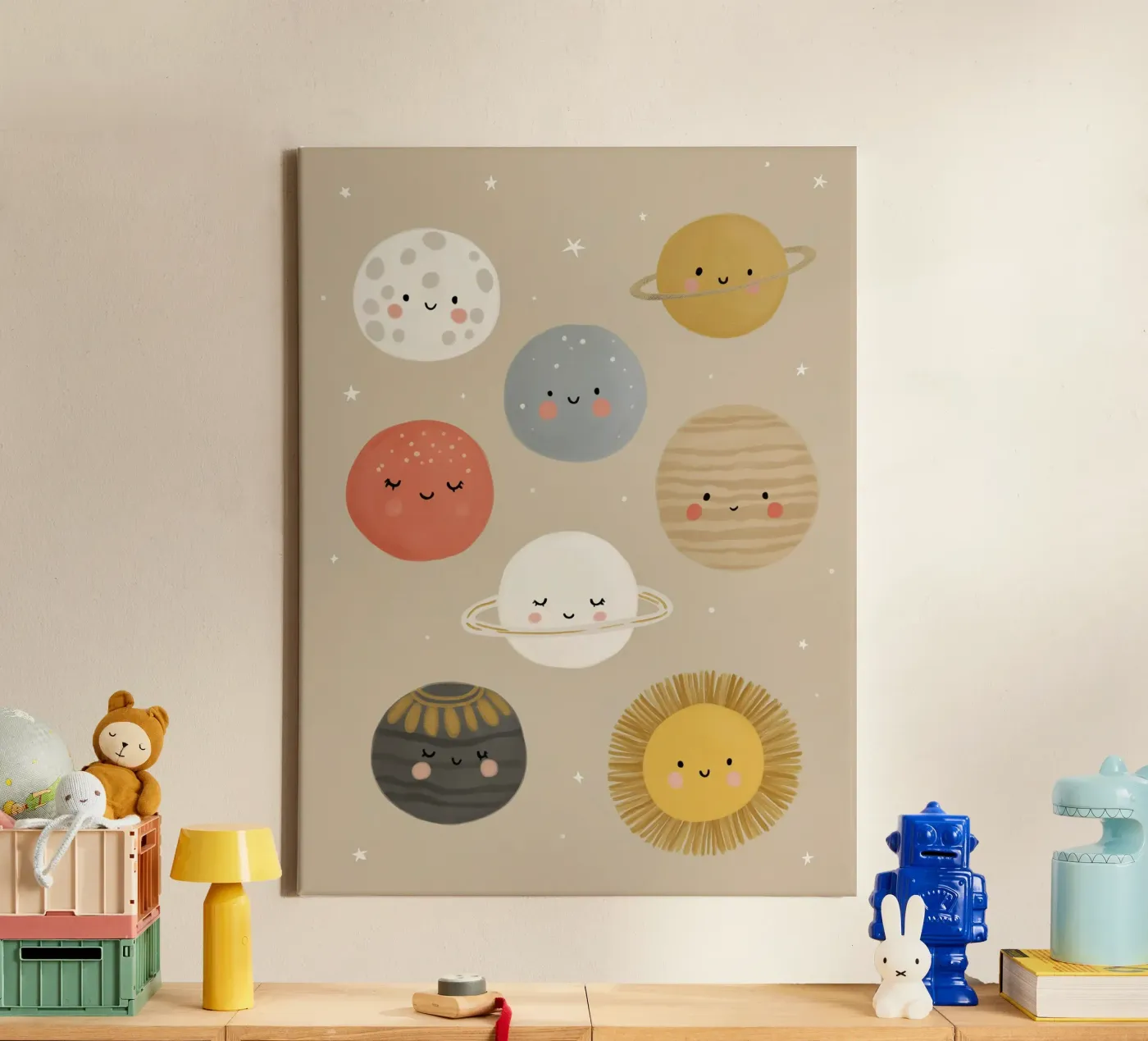 Cute Planets canvas by Lille Verden