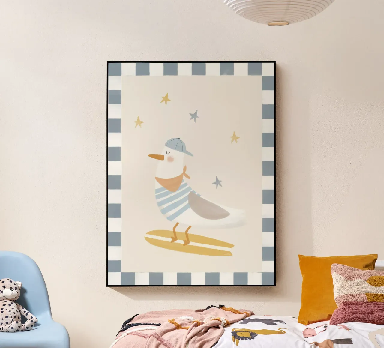 Surfing Seagull plexiglass da Menina Lisboa