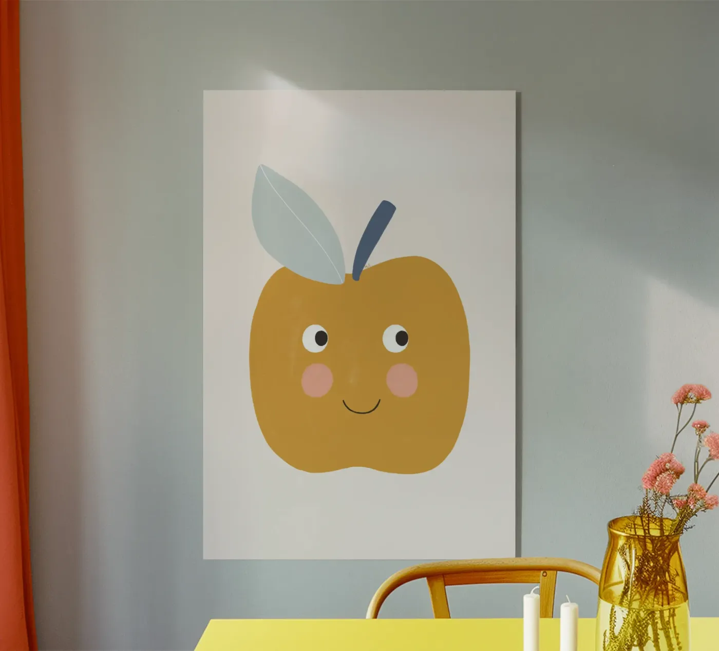 Smiling Apple acryl van Menina Lisboa