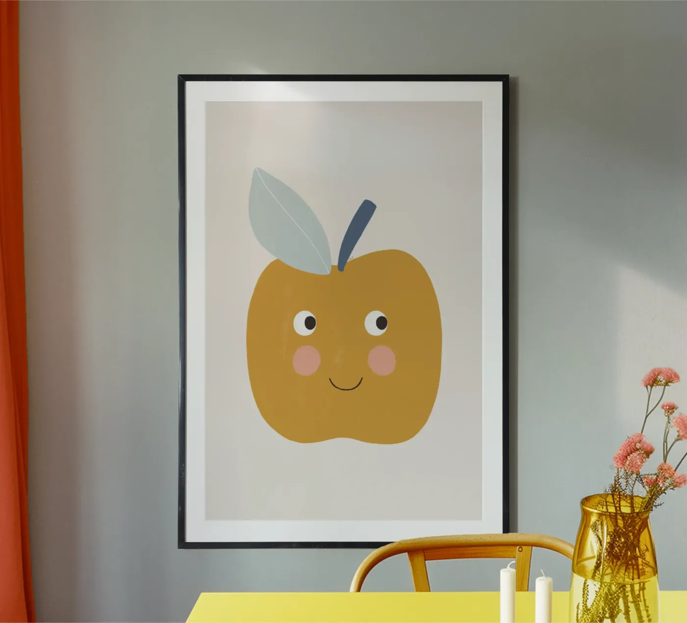 Smiling Apple poster de Menina Lisboa