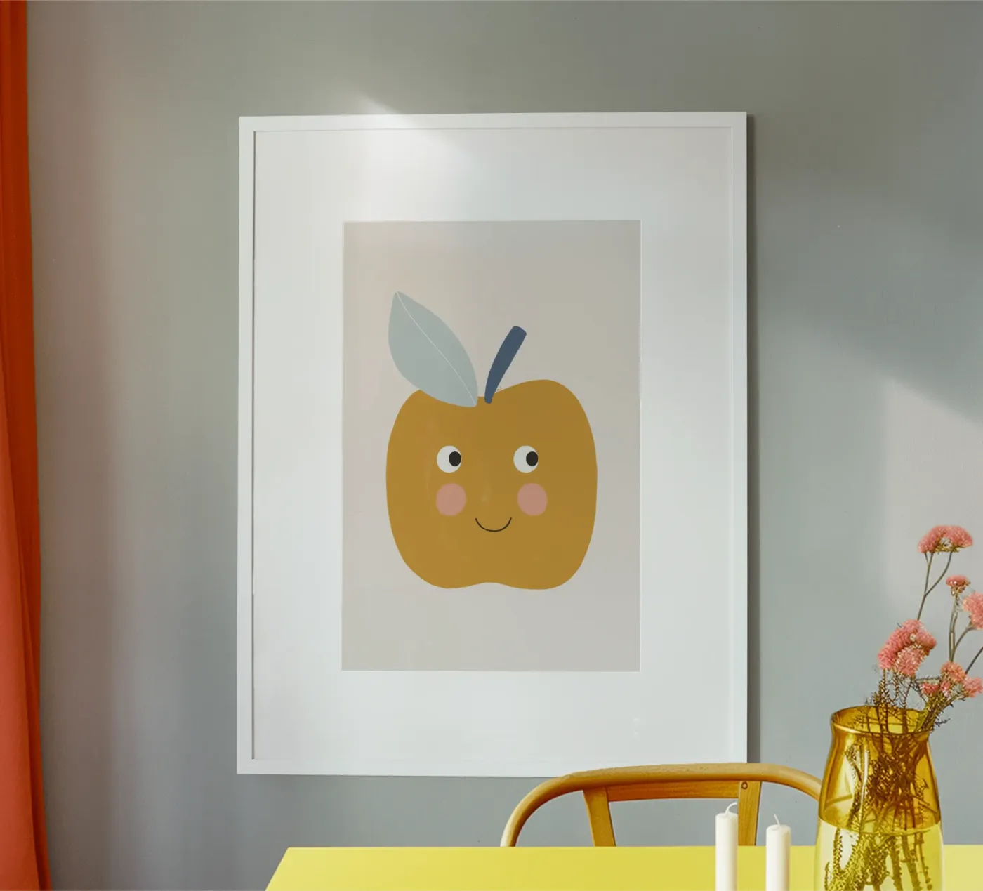 Smiling Apple poster de Menina Lisboa
