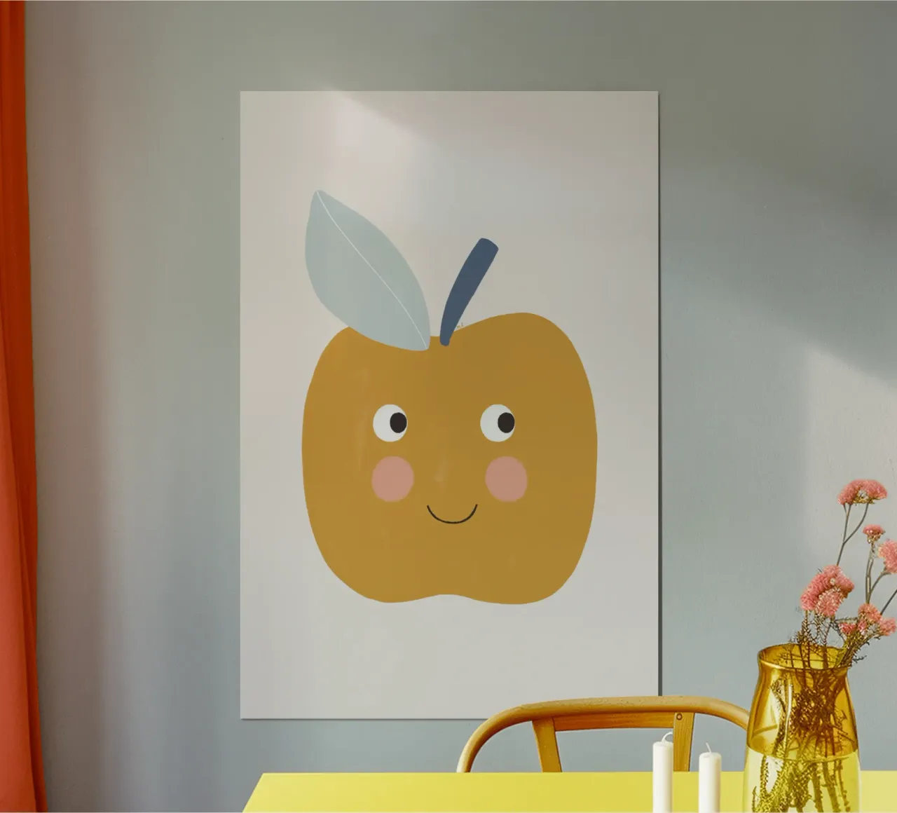 Smiling Apple poster da Menina Lisboa