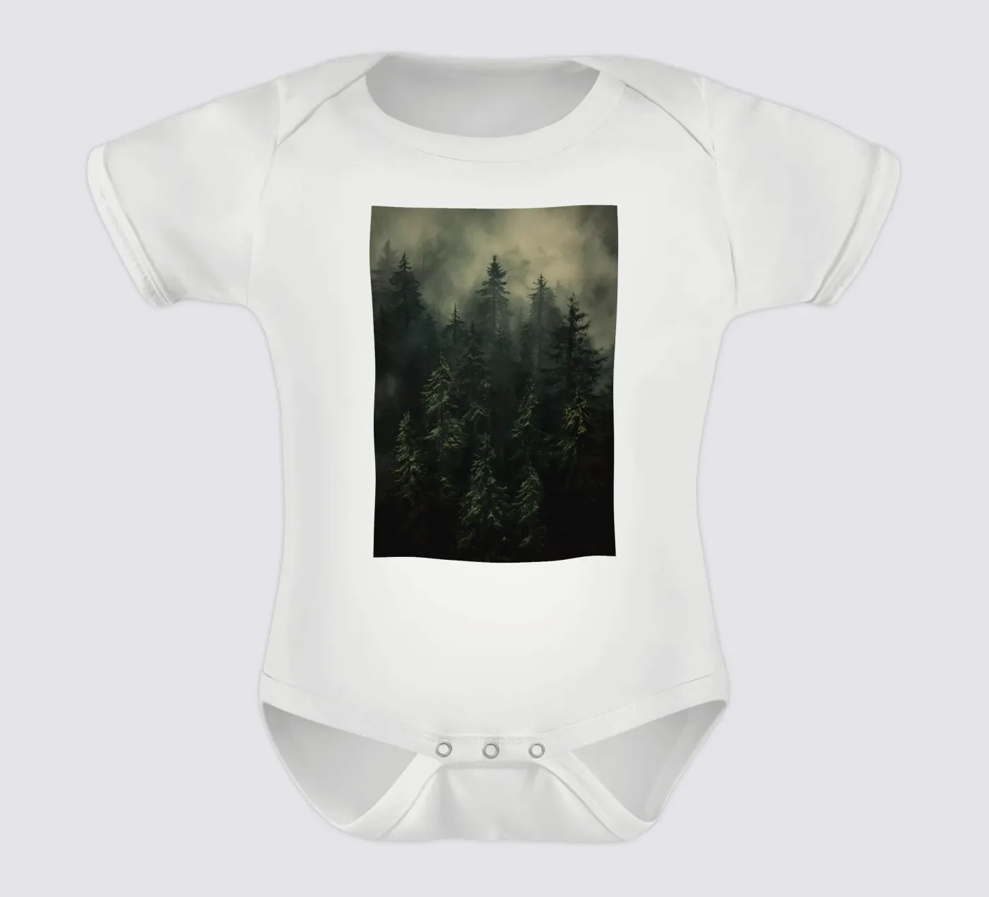 Forest short-sleeve baby romper by Luna & Noctua