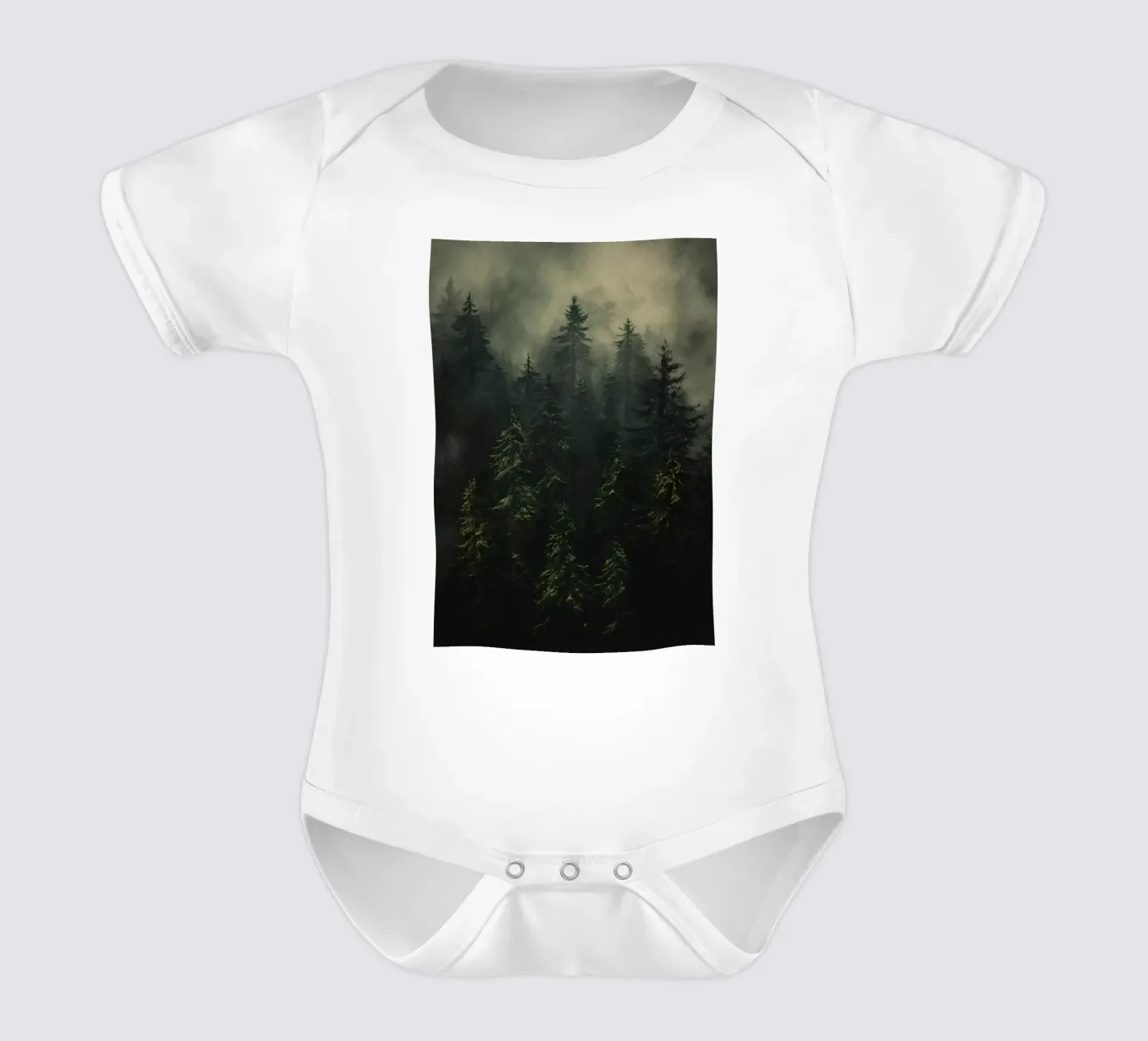 Forest short-sleeve baby romper by Luna & Noctua