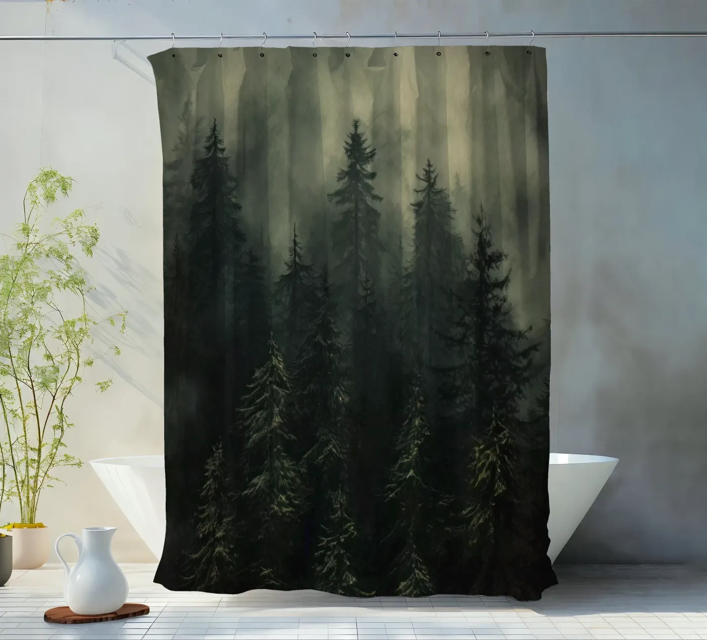 Wald Duschvorhang von Luna & Noctua