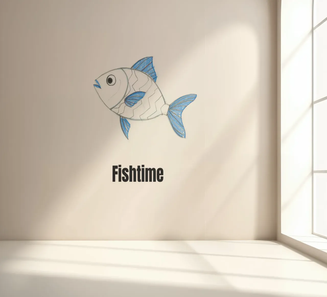 Fishtime fotobehang van Tabea Jule
