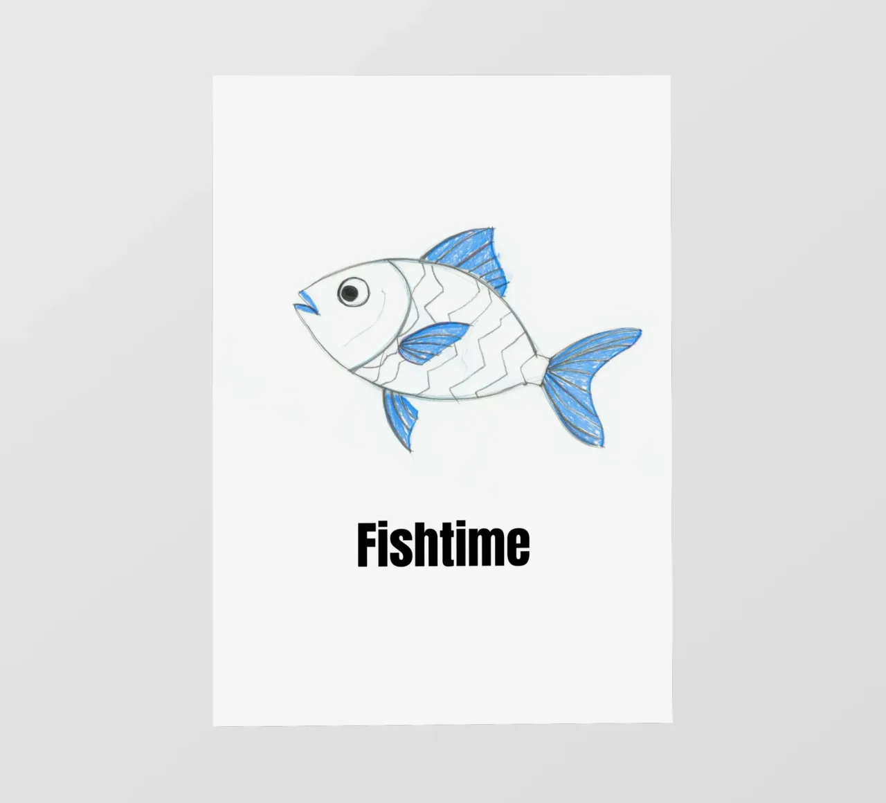 Fishtime fotobehang van Tabea Jule