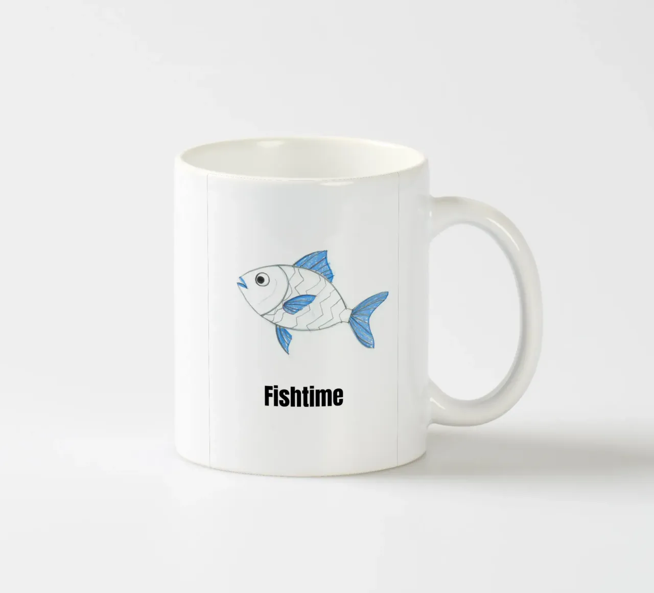 Fishtime ceramic mug by Tabea Jule