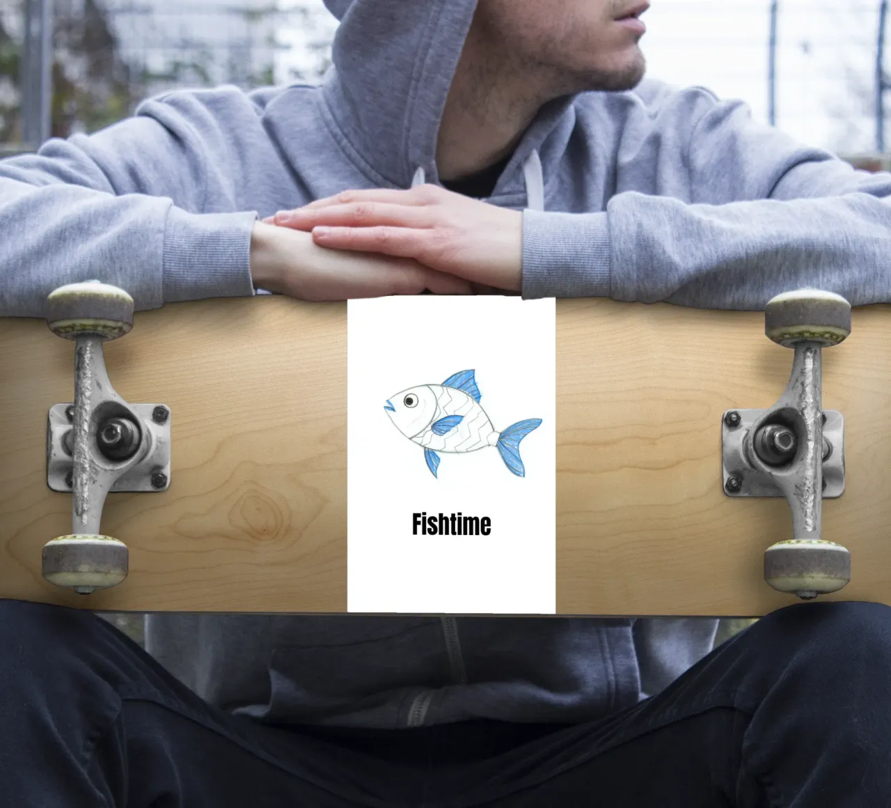 Fishtime sticker van Tabea Jule