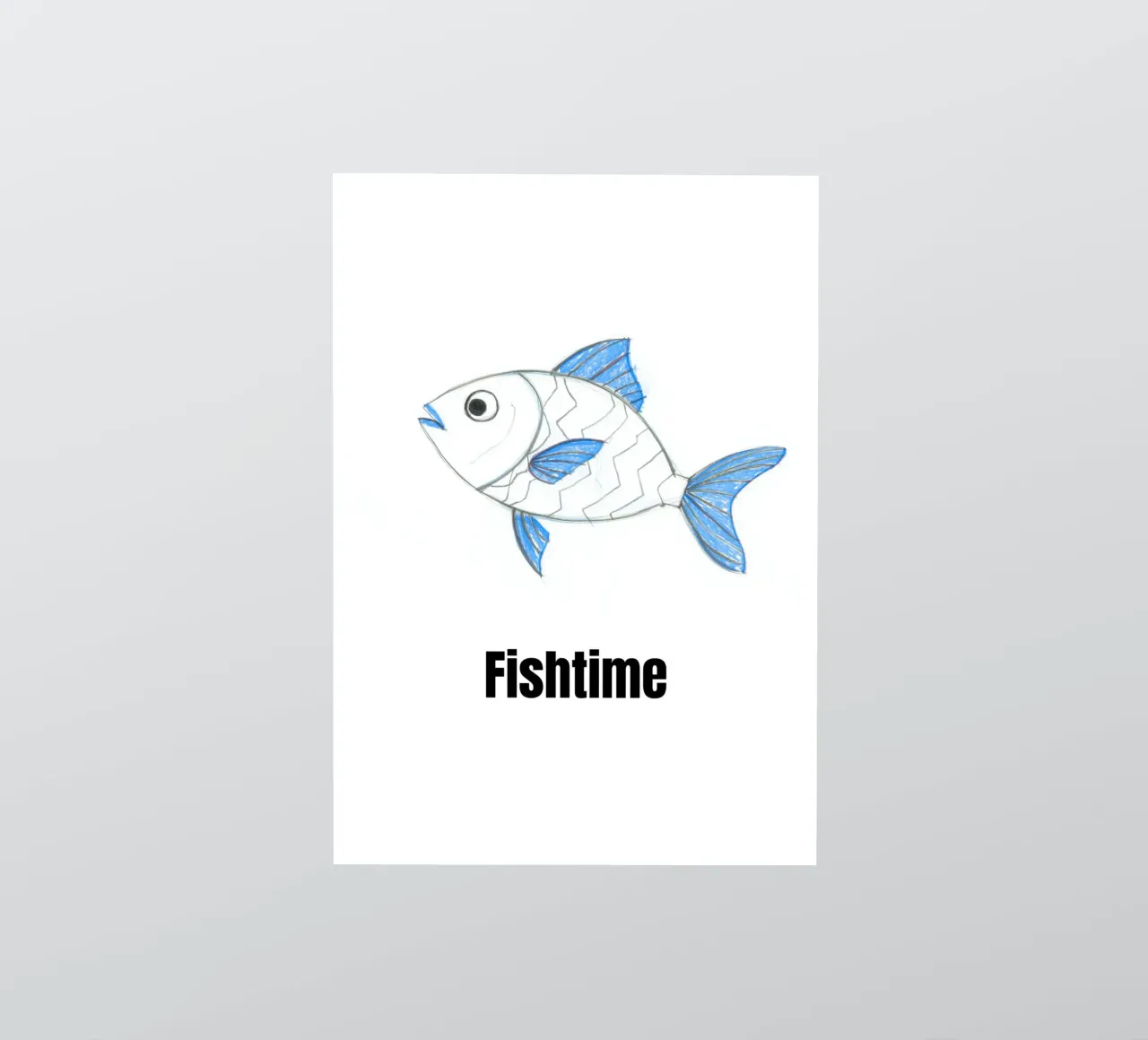 Fishtime sticker van Tabea Jule