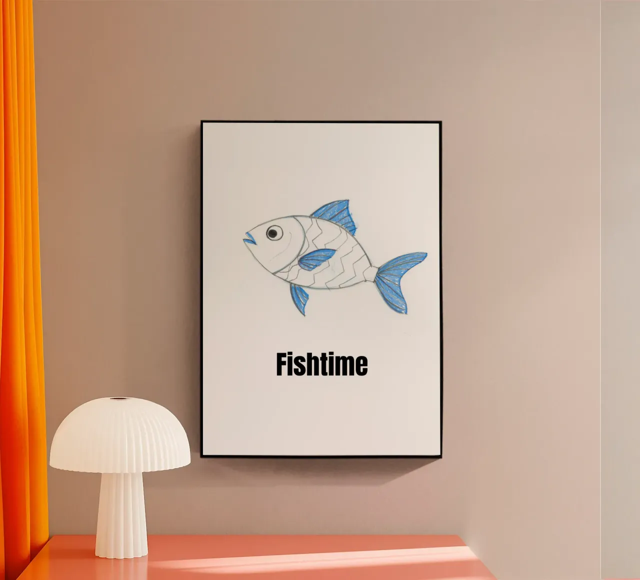 Fishtime acryl van Tabea Jule