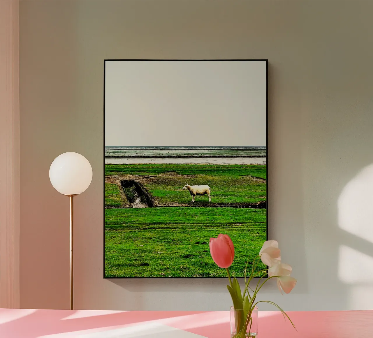 Pecora sulla diga plexiglass da Okular