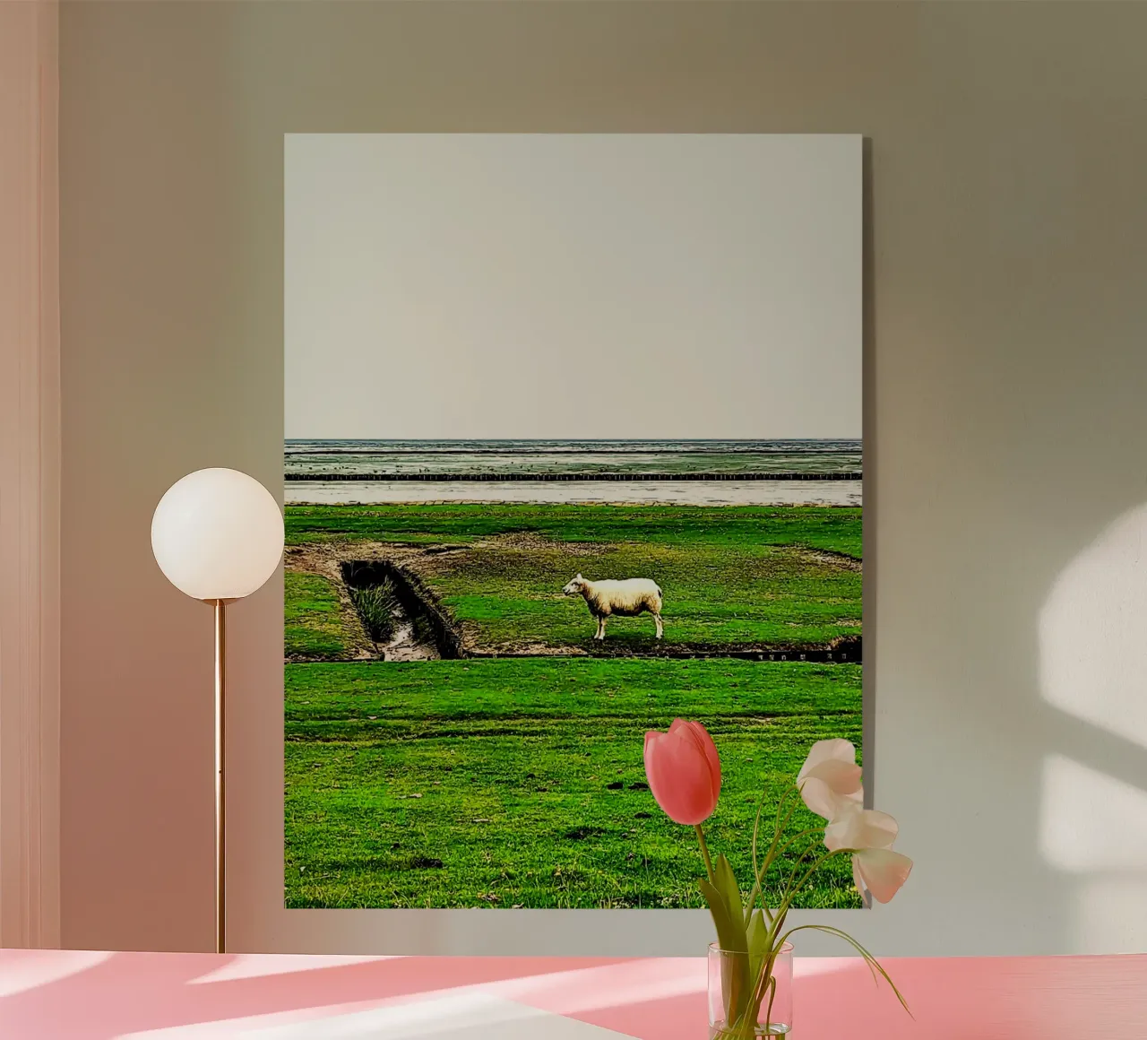 Pecora sulla diga plexiglass da Okular