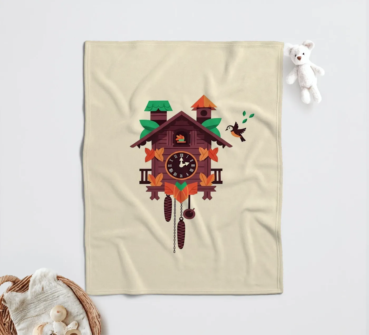 Cuckoo Clock fleecedeken van ArtPlane